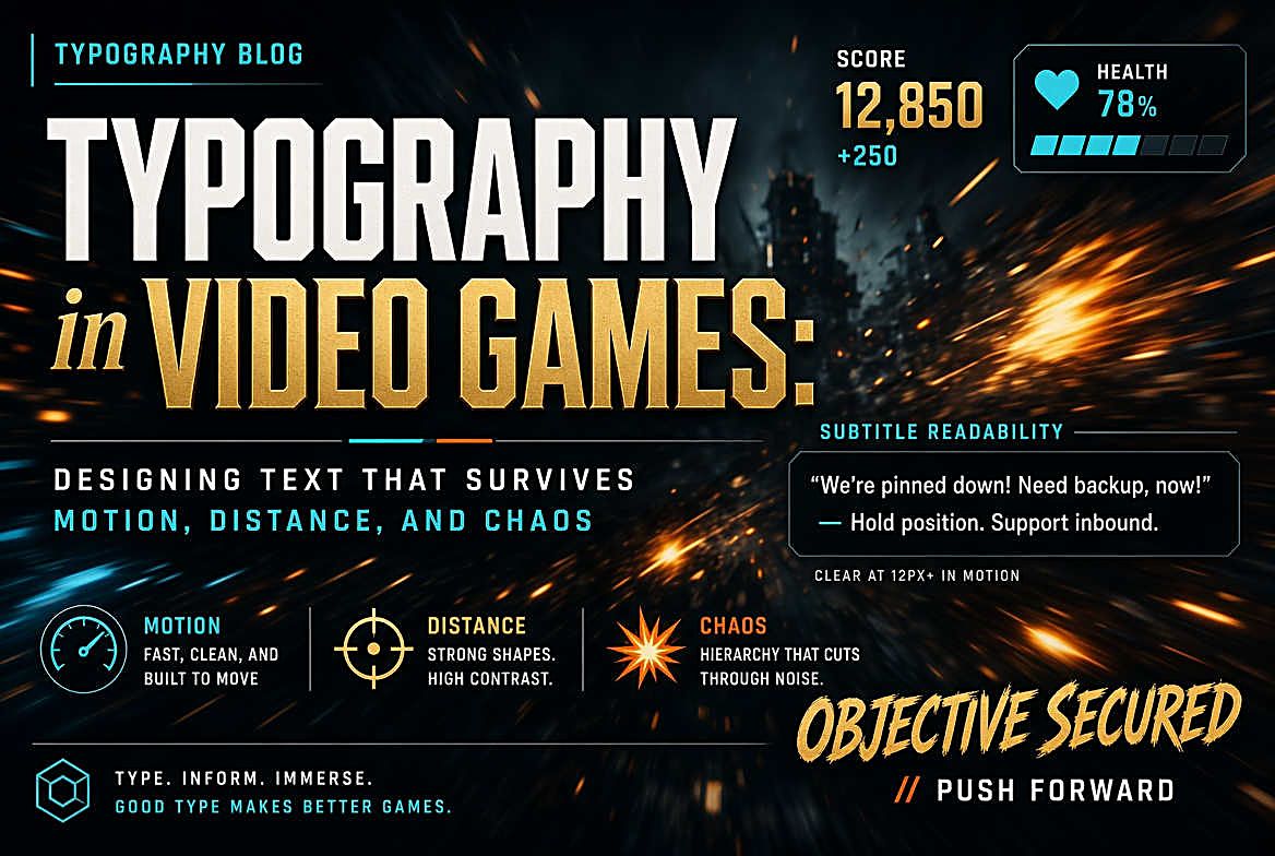 Typography in Video Games: Designing Text That Survives Motion, Distance, and Chaos